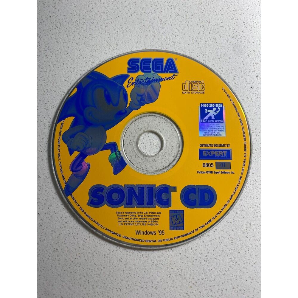 Sonic CD PC CD Computer game Disc only Windows 95